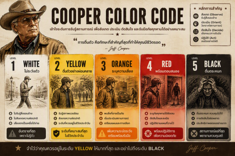 เอาตัวรอดจากภัยร้ายด้วย Cooper Color Code